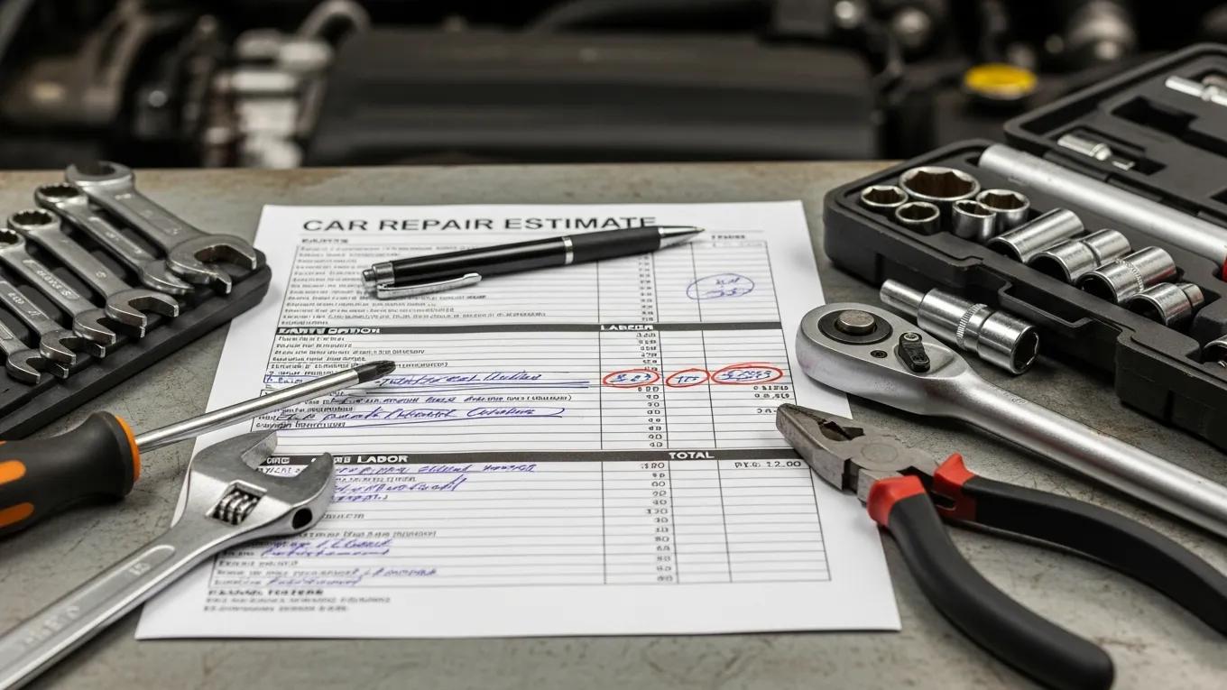 Car repair estimate and tools for auto scratch repair in Charlotte, NC.