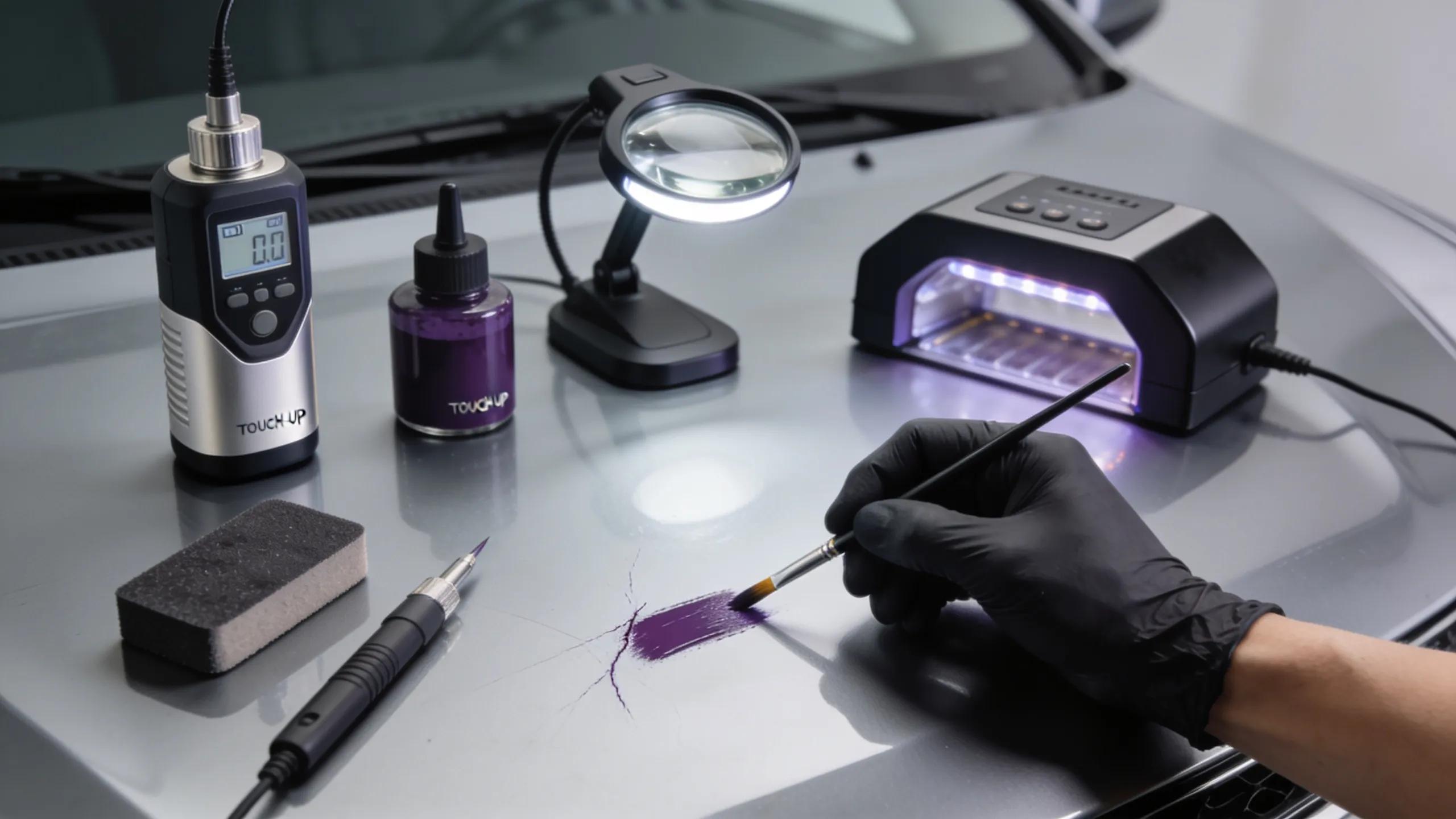 Mobile scratch repair tools and techniques for automotive restoration in Charlotte, NC.