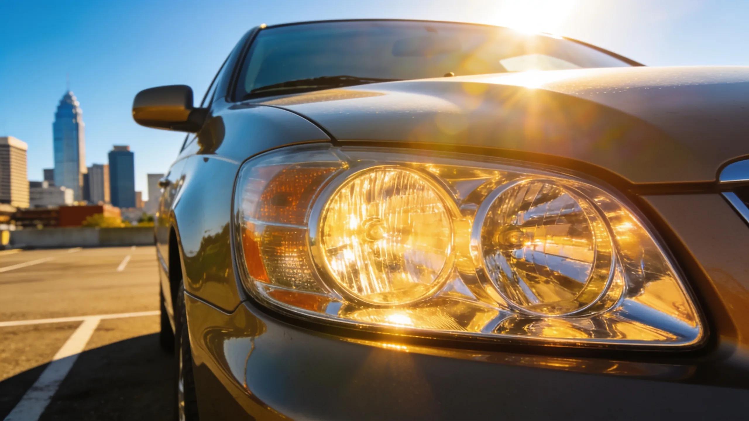 Restored car headlights and clear visibility in Charlotte, NC.